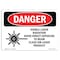Signmission OSHA Danger Sign, Visible Laser Radiation Avoid, 7in X 5in Decal, 7" W, 5" H, Landscape OS-DS-D-57-L-2455 - alternate 1